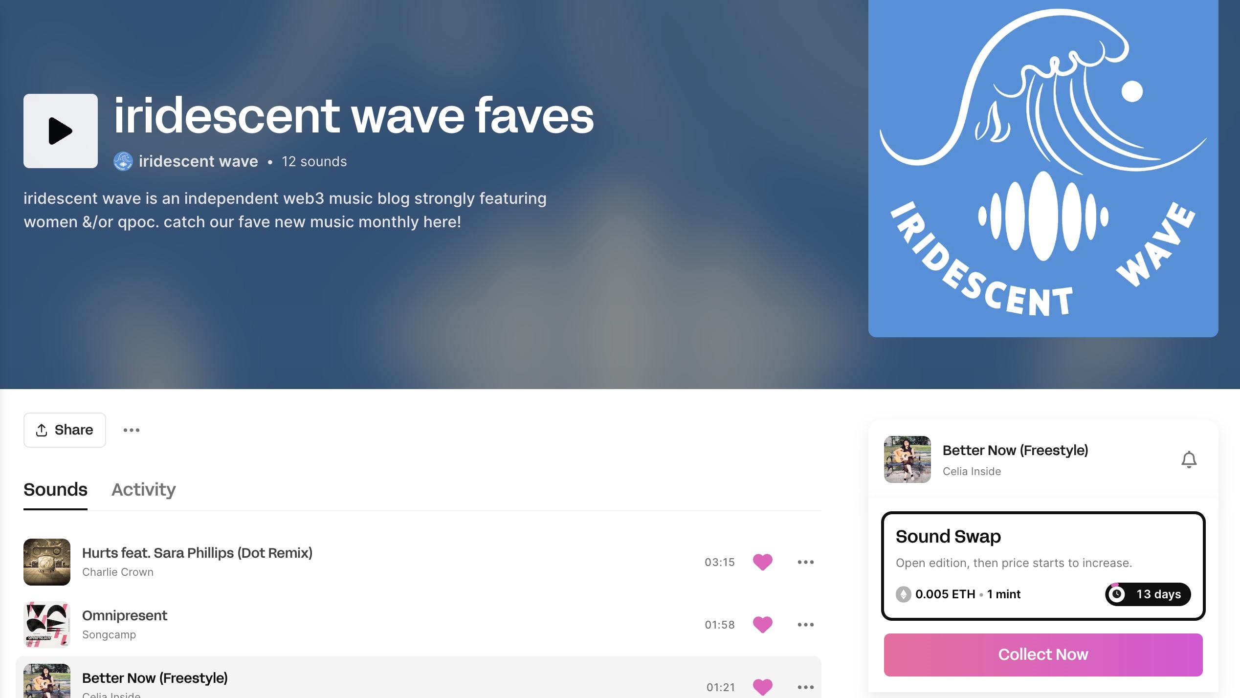 iridescent wave faves: the playlist